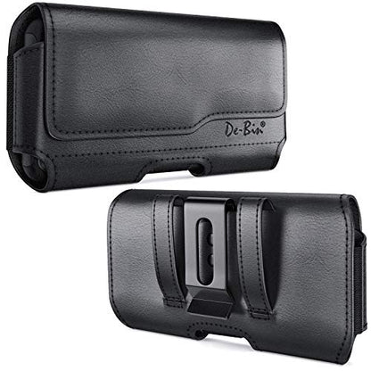 Holster for iPhone 17 17 Pro 16 16e 16 Pro 15, 15 Pro 14 13 12 11 X Xs 10 XR, Galaxy S25 S24, S23, S22 - Cell Phone Belt Holder Clip Case Pouch Cover (Fits Cellphone with Case on) Black - color: Black, size: Small Phone Models