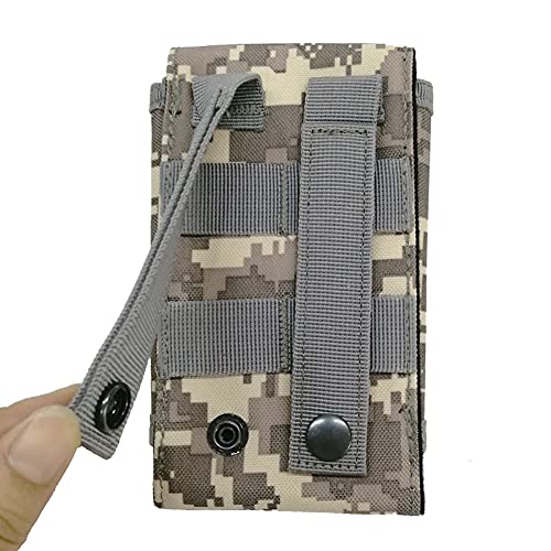 Universal Tactical Molle Phone Pouch Cellphone Holder | Mobile Holster Belt Smartphone Pouch for iPhone 17 Pro Max/Air/17 Pro/ iphone17/16 /15 /14 /13/12 Pro Max/iphone 16/15/14Plus - color: ACU