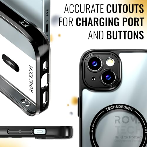 Rome Tech Clear Case Compatible with MagSafe for iPhone 14 (2022) - Slim and Rugged Fit Thin Shockproof Case Compatible with Magsafe Devices - Clarity - style: iPhone 14