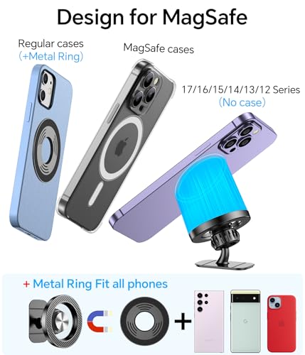 Kaistyle for Magsafe Car Mount【20 Strong Magnets】Magnetic Phone Holder for Car Phone Holder Mount Dash Mounted Holders Cell Phone Holders for Your Car Accessories for Women Men for iPhone 17 16 15 14