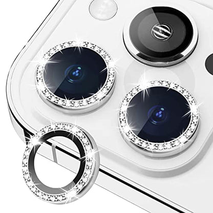 iPhone 13 Pro/13 Pro Max Camera Lens Protector Bling Diamond, Silver - color: Silver, size: 13 Pro/Max
