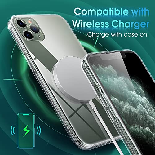Supdeal Crystal Clear Case for iPhone 11 Pro, [Not Yellowing] [Camera Protection] [Military Grade Drop Tested] Transparent Shockproof Protective Soft Silicone Slim Cover, 5.8 inch, Transparent - color: Transparent, size: iPhone 11 Pro