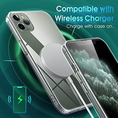 Supdeal Crystal Clear Case for iPhone 11 Pro, [Not Yellowing] [Camera Protection] [Military Grade Drop Tested] Transparent Shockproof Protective Soft Silicone Slim Cover, 5.8 inch, Transparent - color: Transparent, size: iPhone 11 Pro