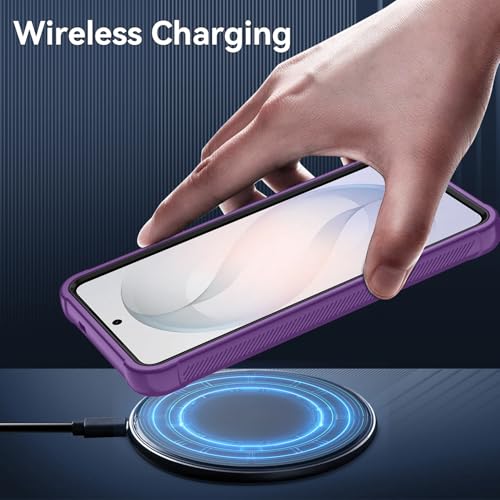 for Samsung Galaxy S26 Case with HD Screen Protector, 3-Layer Military Grade Shockproof Full Body Protection, Heavy Duty Hybrid Protective Phone Cover(Lilac Purple/Black) - color: Lilac Purple/Black