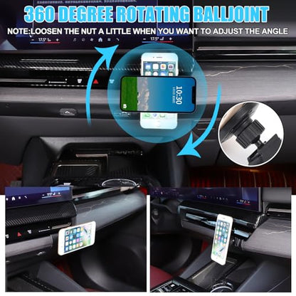 Car Phone Holder for 2024-2026 BMW 5 Series i5 G60 G68 530i 540i Accessories Magnetic 360 Rotatable Centre Console Air Vent Fixed Mobile Phone Mount Holder for Car Fit for iPhone Android Smartphones