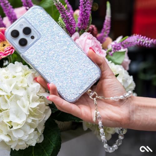 Case-Mate Phone Charm Wrist Strap with Pearls and Crystals - Crystal Pearl | Detachable Anti-Theft Phone Strap - Hands-Free iPhone Wrist Strap for Women - Phone Chain Wristlet for Galaxy, Pixel & More - color: Crystal Pearl