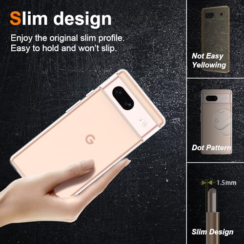 Silicone Clear for Google Pixel 8 Case,Ultra Thin with Comfort Grip | Soft Slim-Fit TPU Pixel 8 Phone Cover,Non-Slip,Shockproof Protection,Scrath-Resistant - size: Pixel 8 case