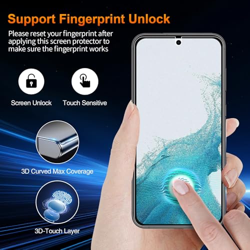 2 Pack for Samsung Galaxy S22 Plus Anti-Glare Matte Privacy Screen Protector 6.6 inch, Smooth and Responsive Touch Flexible EPU Film, [Support Fingerprint Unlock] [Self-Healing] [Not Glass] - size: Samsung Galaxy S22 Plus
