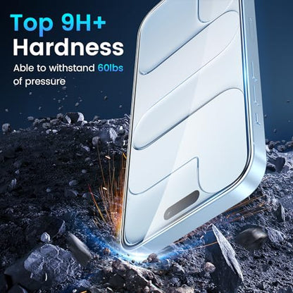 Fotbor Compatible for 3 Pack iPhone Air Screen Protector With 1 Set Camera Lens Protector, 2025 Upgrade 9H+ Premium Tempered Glass 17air, Easy Installation Kits, 6.5 inch - size: iPhone Air-6.5 inch