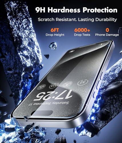UNBREAKcable iPhone 15 Pro Max Screen Protector & Camera Lens Protector - size: iPhone 15 Pro Max