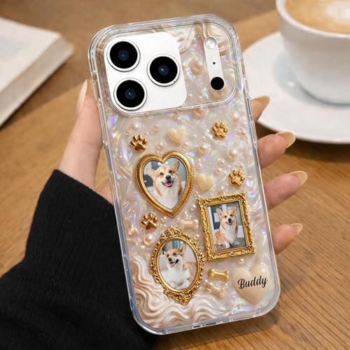 Our Furry Friend Forever, Personalized Clear Phone Case, Gift for Dog Lovers Custom Pet Dog Cat Name Breed Protective Cover Accessories Unique Birthday for Women Men Mom Dad