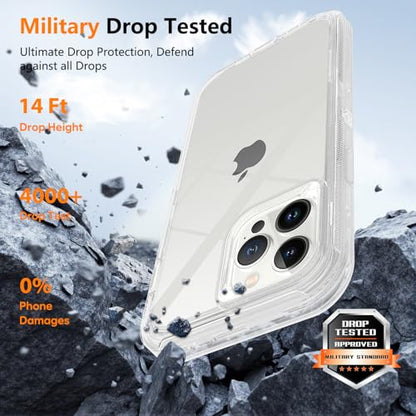 TUTUKII for iPhone 13 Pro Max&12 Pro Max Case Clear | Heavy Duty Shockproof, Anti-Drop, Anti-Yellow,Triple-Layer Transparent Protective Phone Cover, 6.7" - color: Clear, size: iPhone 12 Pro Max & 13 Pro Max 6.7"