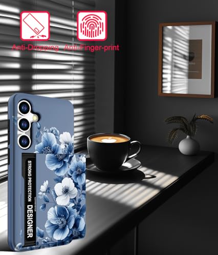 for Samsung Galaxy S24 / S25 Case - Blue Nice Flower - color: Blue Nice Flower