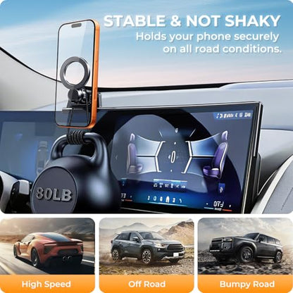 Car Phone Holder for BMW X5/X6 2026 2025 2024 & X7 2026 2025 2024 2023 (Only for 14.9-Inch Screen) 360° Rotation Magnetic Cell Phone Mount, Compatible with Magsafe, Does Not Affect Air Vent - size: Fit for 2024-2026 X5/X6 & 2023-2026 X7, 14.9-Inch