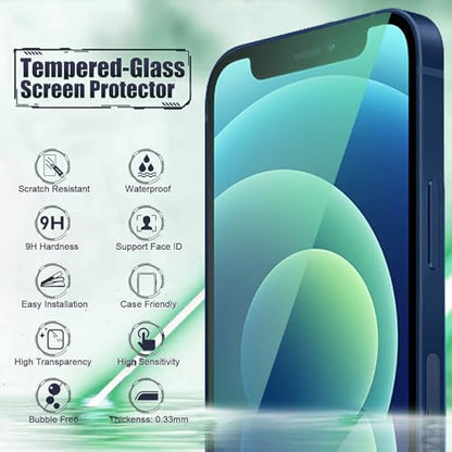 3 Pack Anti-Blue Light Screen Protector for iPhone 12 - size: iPhone 12