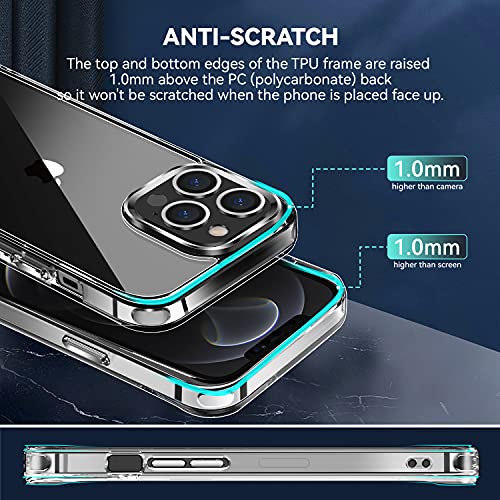 navor Transparent Phone Case Compatible with iPhone 13 Pro Max 6.7-inch Lightweight Anti-Yellowing Scratch-Resistant Slim Fit [Clear]