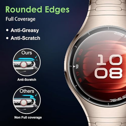 Compatible for Huawei Watch 5 42mm screen protector, Anti-Scratch 3D Full Screen Coverage flim, Case Friendly, HD Ultra, 3 PACK - size: Huawei Watch 5 42mm
