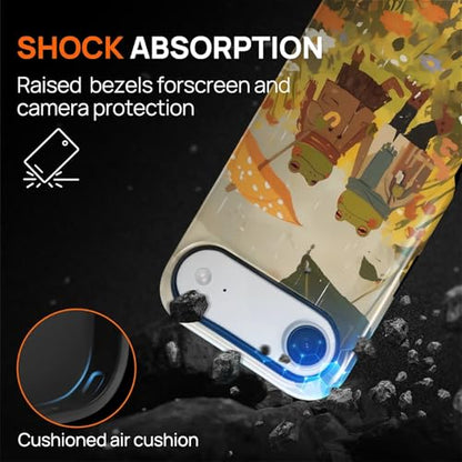 Magnetic for iPhone 17 Air Case,[Compatible with Magsafe] Dual Layer Protective Heavy Duty Shockproof Rugged Drop Protection Bumper Hybrid Case - Rain Frog and Toad - color: Rain Frog and Toad, size: iPhone 17 Air