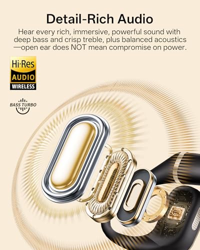 Open Ear Earbuds, Over Ear Earbuds with Ear Hooks for Running Sports