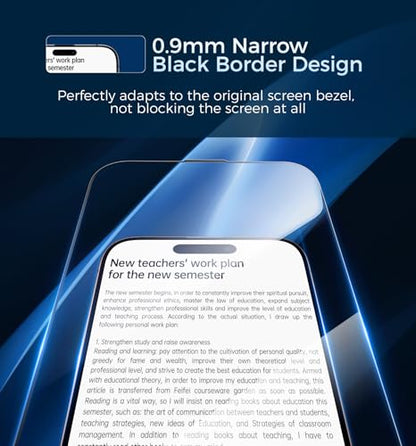 MAGIC JOHN 2 Pack 3rd Gen Upgraded Screen Protector for iPhone 15ProMax - size: iPhone 15 Pro Max-6.7''