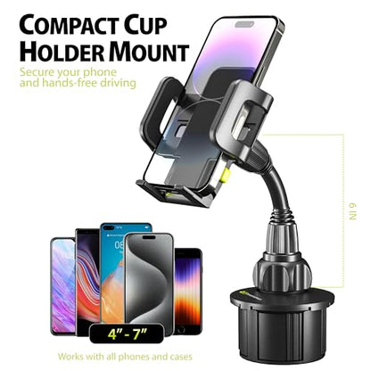 Bracketron TripGrip Cup Holder Car Phone Holder Mount with Expandable Base - style: Cup Holder Mount