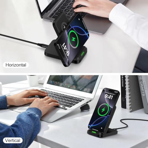for Google Pixel 9, 10, 11 Pro XL, Wireless Charger Phone Stand Station for - color: Dark Black, style: wireless charger with adapter