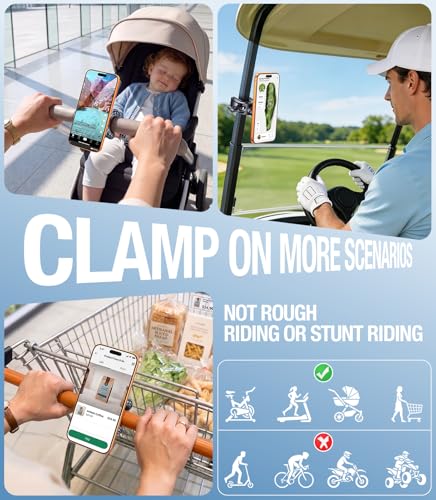 Coolpow for Magsafe Stroller Phone Holder for Peloton Bike Treadmill