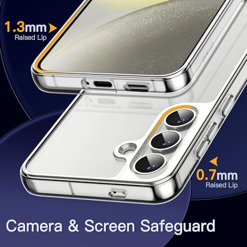 JETech Case for Samsung Galaxy S24 Plus 5G, Non-Yellowing Shockproof Bumper Protective Phone Cover, Anti-Scratch Hard PC Back (Clear) - color: Clear, size: Galaxy S24 Plus