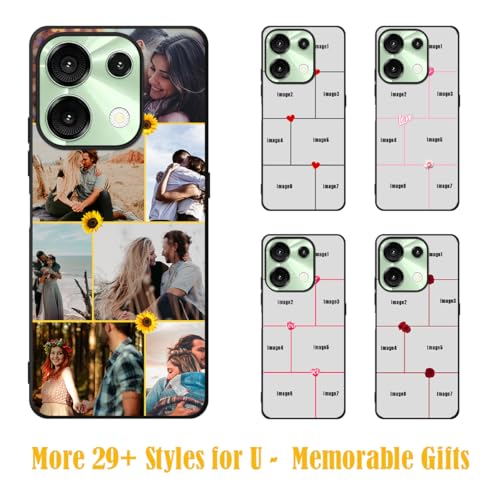 Personalized Case Photo Collage for UMIDIGI G9 5G/UMIDIGI G9T G9C G9A 2024 Phone Pictures/Images Name Designed,Customize Soft Thin Slim Phone Cover Love Gift Him her - color: Pattern07