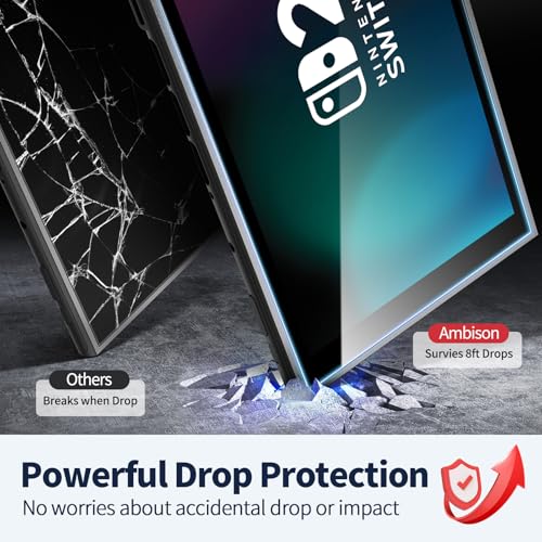 Ambison 2 Pack Screen Protector Designed for Nintendo Switch 2 (2025) 7.9 inch, [Auto-Alignment Kit & HD Clear], Touch Sensitive, 9H Hardness Tempered Glass, Scratch and Crack Resistant, Bubble Free - size: Switch 2 (2025)*2Pcs with Alignment Kit