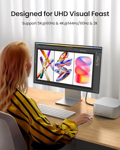 Silkland USB C Monitor Cable Right Angle 4FT, 8K@30Hz 5K/4K@60Hz Display - size: 4 Feet
