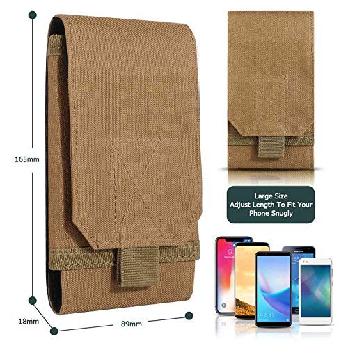 Tactical Holster Large Belt Pouch Molle Carrying Cover Case for Less 6.5" Phone