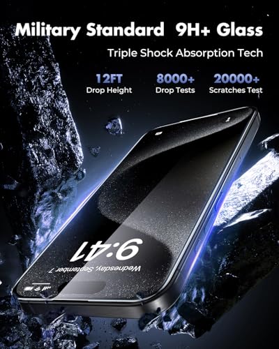 UNBREAKcable 3-Pack Screen Protector for iPhone 15 Pro Max,Tempered Glass | One Pull Perfection,Auto Dust Elimination,99.99% HD Clear,Bubble Free,Full Coverage for Apple 6.7 Inch - size: iPhone 15 Pro Max