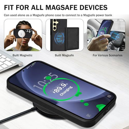 for Samsung Galaxy S23 FE Wallet Case, 2-in-1 Detachable Magnetic Wallet Case, Card Holder RFID Blocking, Fashionable Faux Leather Card Slot & Folding Design (Black) - color: Black, size: Samsung Galaxy S23 FE