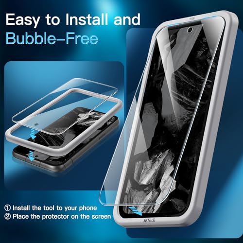 JETech Screen Protector for Google Pixel 8a, 2+2 Pack - size: Pixel 8a