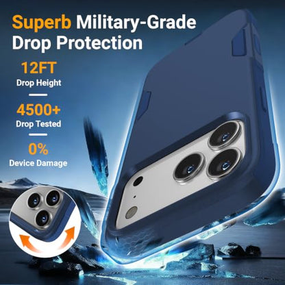 jaroco Magnetic for iPhone 17 Pro Max Case Heavy Duty Rugged Dual-Layer Blue - color: Blue, size: iPhone 17 Pro Max