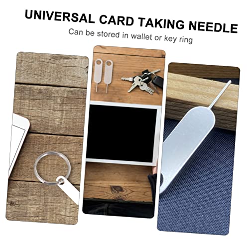100pcs SIM Eject Pin Tool Set for Smartphones Sturdy Steel Card Tray Remover Detachable Keychain Universal SIM Card Opener for Easy Removal