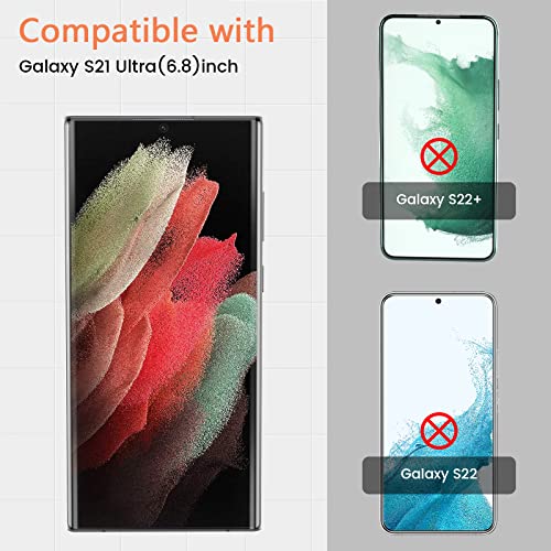 [2 Packs] Samsung Galaxy S21 Ultra TPU Screen Protector, with Positioning Tool Fingerprint Support Flexible Self-Healing TPU Film 3D Curved Easy Installation Full Coverage Bubble Free - size: Galaxy S21 Ultra