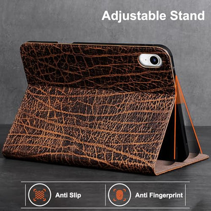 Gexmil Premium Leather Case for iPad mini 7 (A17 Pro) 2024 / iPad mini 6 Generation 2021 8.3 Inch,Pencil Holder, Magnetic Closure,Shockproof Cowhide Cover,Adjustable Stand,Buffalo Brown - color: Buffalo Brown