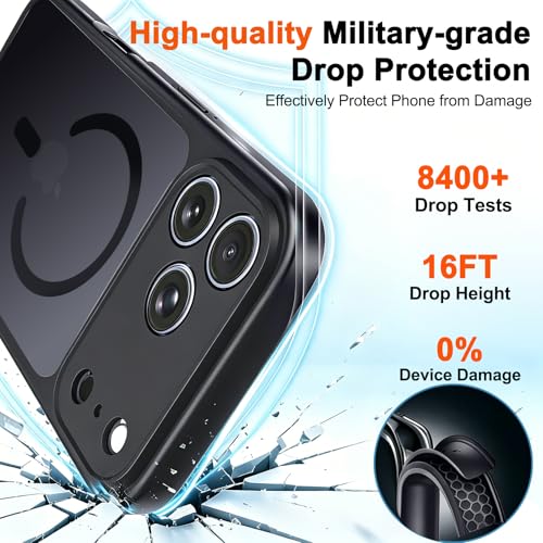 TZGZT Magnetic Case for iPhone 17 Pro Max, Compatible with MagSafe, Black - color: Black, size: iPhone 17 Pro Max