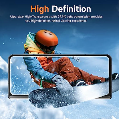 LYWHL 2-Pack Samsung Galaxy Z Fold 5 Screen Protector, Tempered Glass Front Screen Protector for Galaxy Z Fold 5 with Alignment Frame, Anti Scratch Bubble Free Case Friendly Easy Install - size: Samsung Galaxy Z Fold 5
