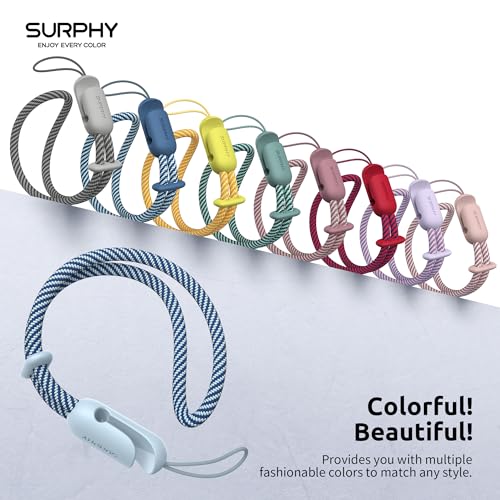 SURPHY 2 Pack Phone Lanyard, Phone Wrist Strap for Case, Camera Wrist Strap - color: Cloud Blue & Gray