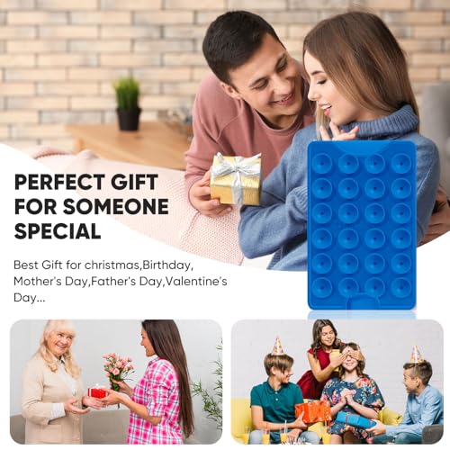 Suction Phone Card Holder Adhesive Mount,Up to 3 Cards - color: Baby Blue Jay