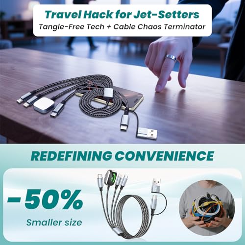 MPATIBY Travel Essentials 4 in 2 Multi Charging Cable for Watch Charger