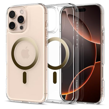 Spigen for iPhone 16 Pro Case, Ultra Hybrid MagFit [Anti-Yellowing] [Compatible with Magsafe] - Clear Gold - color: Clear Gold, size: iPhone 16 Pro