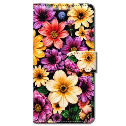 Bcov Case for Galaxy S26,Pink Yellow Flowers Leather Flip Phone Case Wallet Cover with Card Slot Holder Kickstand for Samsung Galaxy S26 - color: Pink Yellow Flowers