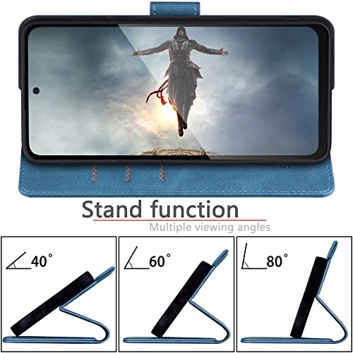 SUANPOT for Motorola Moto G Power 5G 2024 6.7" Wallet case with RFID Blocking Credit Card Holder,Flip Book PU Leather Protective Cover Women Men for Power 5G 2024 Phone case Sky Blue - color: Sky Blue