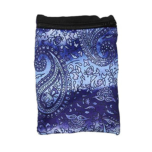Sprigs Wrist Wallet Running Wristband Pocket for Keys Cards Cash ID Phone - color: Purple Paisley