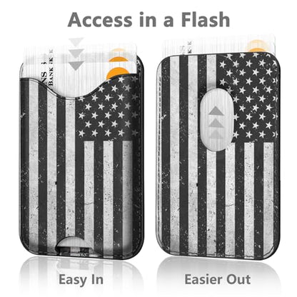 US Flag Magnetic Wallet for Magsafe Compatible with iPhone 17/16/15/14/13/12 Series Pro Max Plus Air (Patriotic Phone Magnet Card Holder Fit 3 Cards for Lether Mag Safe Wallets) - color: US Flag