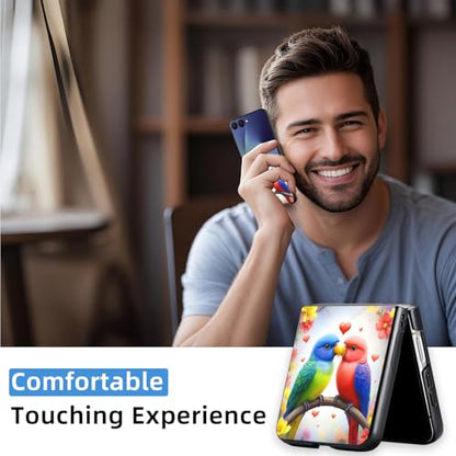 for Z Flip 7 Case Ultra Thin 1.2mm Matte Hard PC Phone Cover- Anti-Scratch Anti-Fingerprint Slim Fit Shockproof Protection Cover for Samsung Galaxy Z Flip 7 Case,Love Birds - color: Love Birds